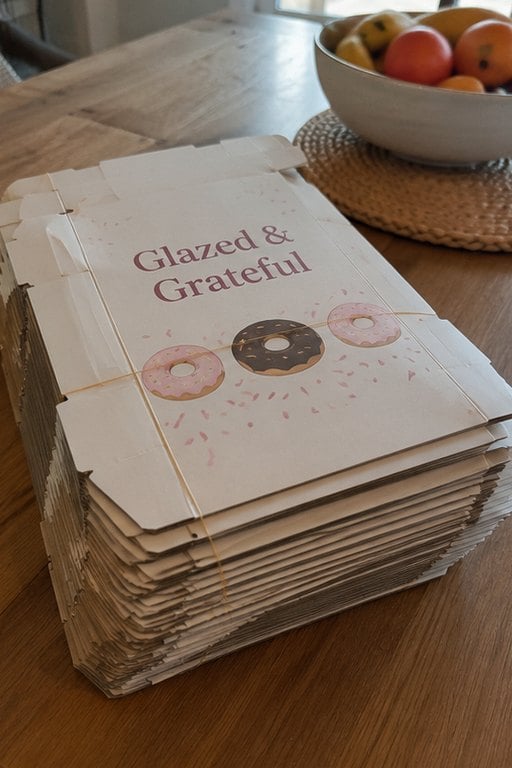 Custom donut boxes — customer photo
