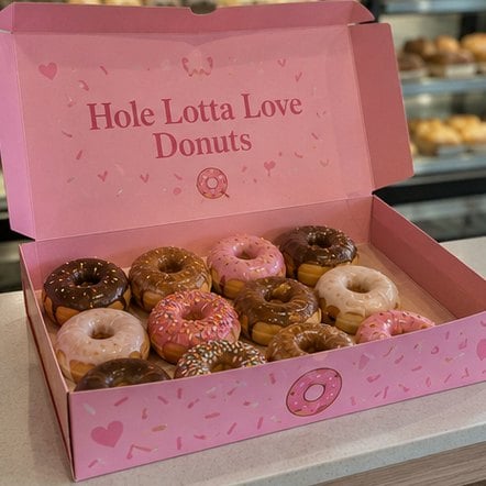 Customized donut boxes for donut shops and bakeries