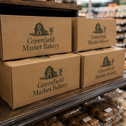 Customized donut boxes for grocery in-store bakeries