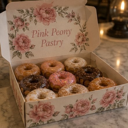 Donut boxes with logo printing