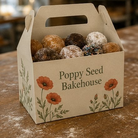 Donut Hole Box with custom branding