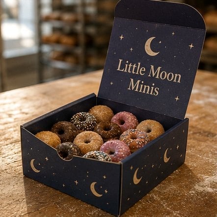 Mini Donut Box with custom branding