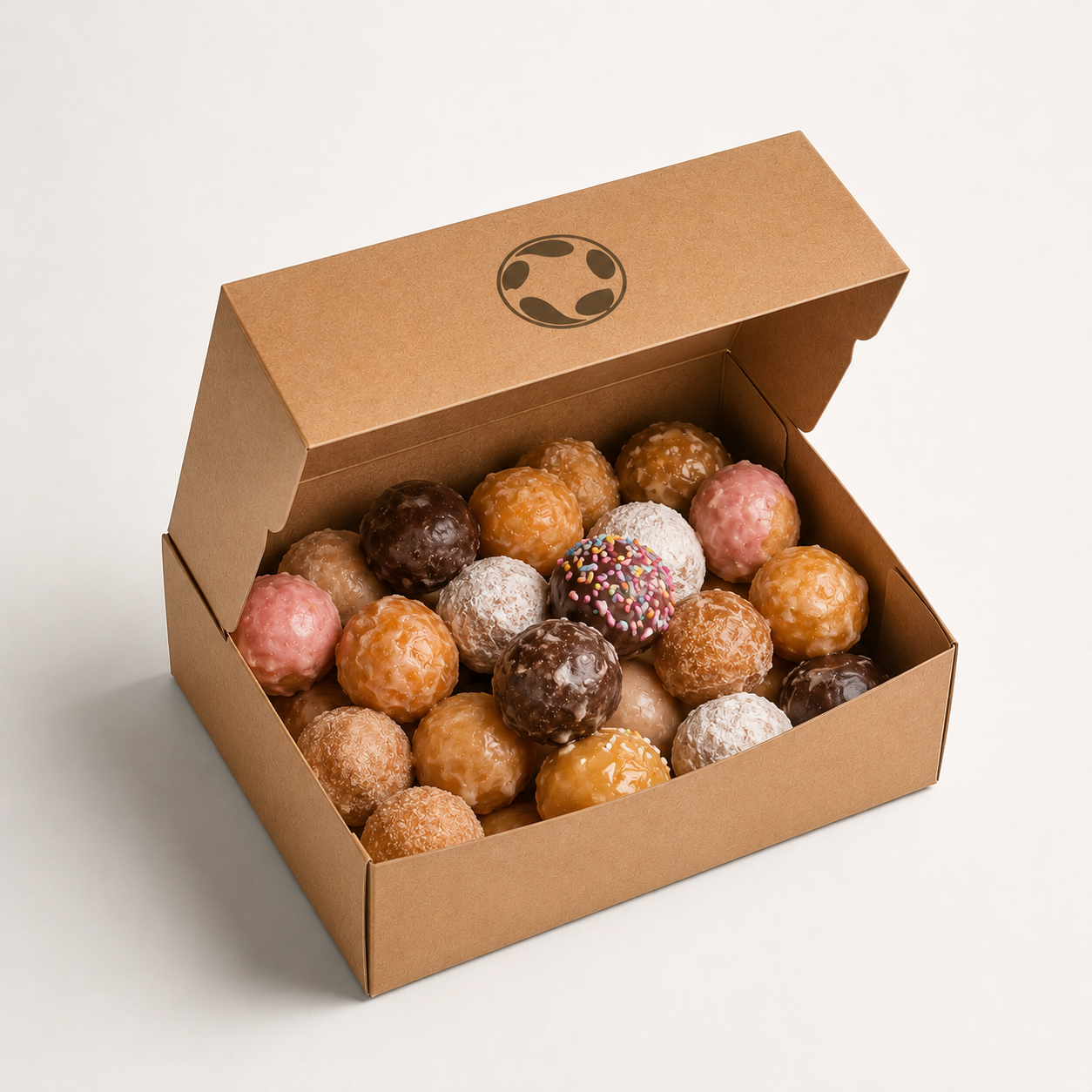 Custom printed donut hole box