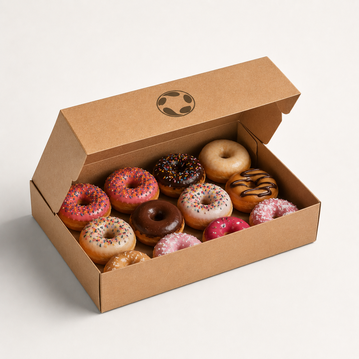 Custom printed mini donut box