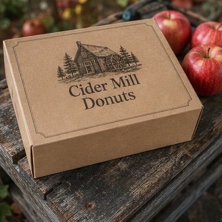 Promotional custom donut boxes with company logo